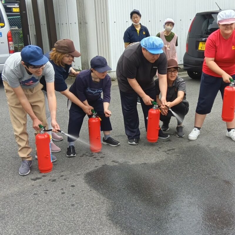 避難訓練をしました